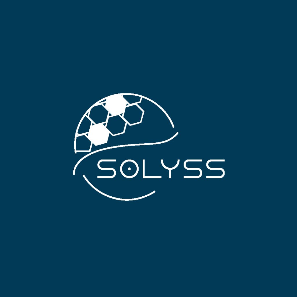 Logo Ville de Solyss monochrome blanc