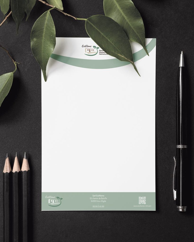 Présentation du papier à entête Ecôhome